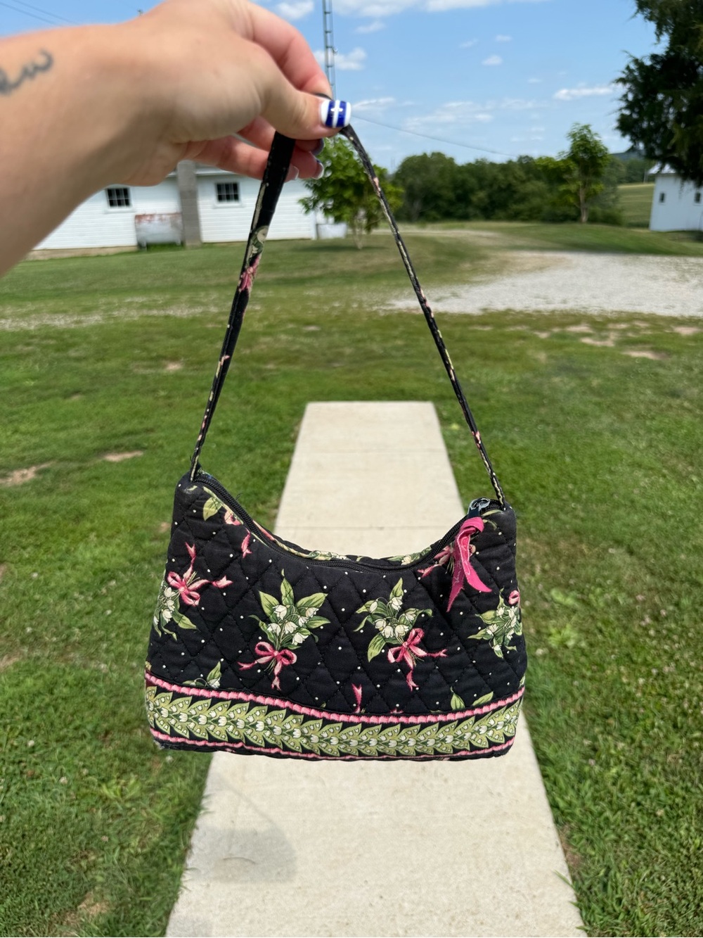 Vera Bradley “Lily of the Valley” Mini Shoulder Purse